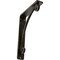 Ekena Millwork Legacy Wrought Iron Bracket, (Single center brace), Antiqued Warm Silver 1 1/2"W x 5 1/2"D x 8"H BKTM01X05X08SLEAWS - alternate 1